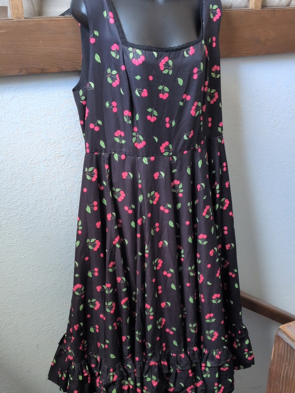 JessaKae Cherry Jam Dress In Black Cherry Size 1X