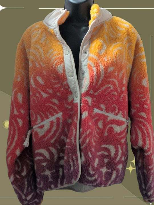 Fp Movement Hit The Slopes Rocky Mountain Snap Up Oversized Jacket  - Large