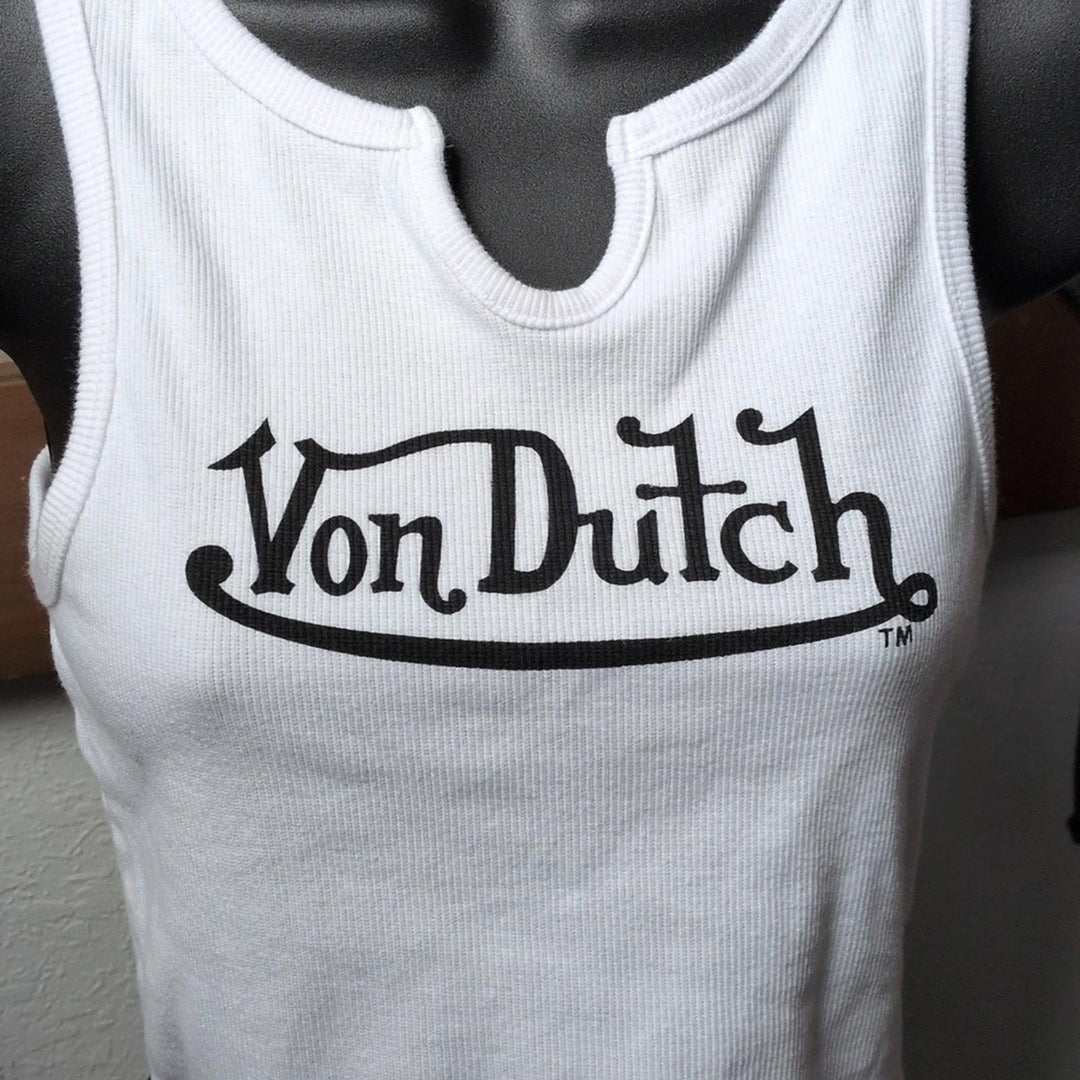 Von Dutch Ribbed Keyhole notch Tank - Small