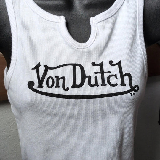 Von Dutch Ribbed Keyhole notch Tank - Small