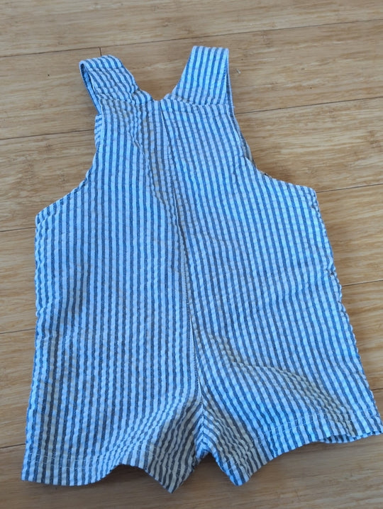 Little Me Striped Lobster Overalls 6m