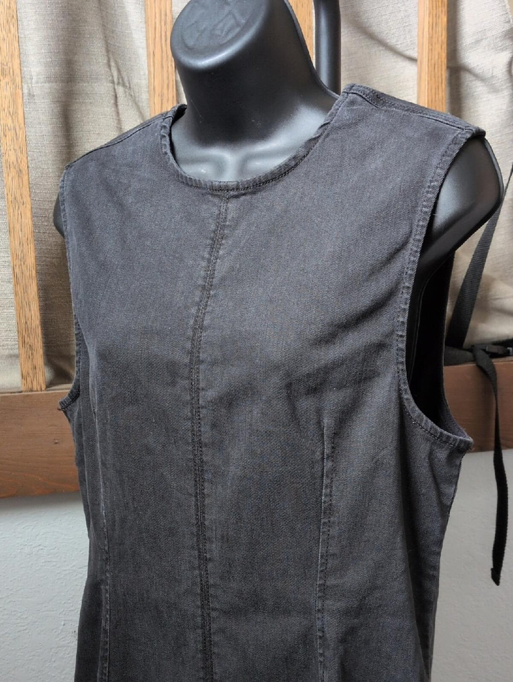 Reformation Kendi Denim Midi Dress In Washed Black Size 12