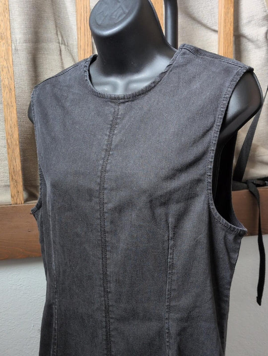 Reformation Kendi Denim Midi Dress In Washed Black Size 12