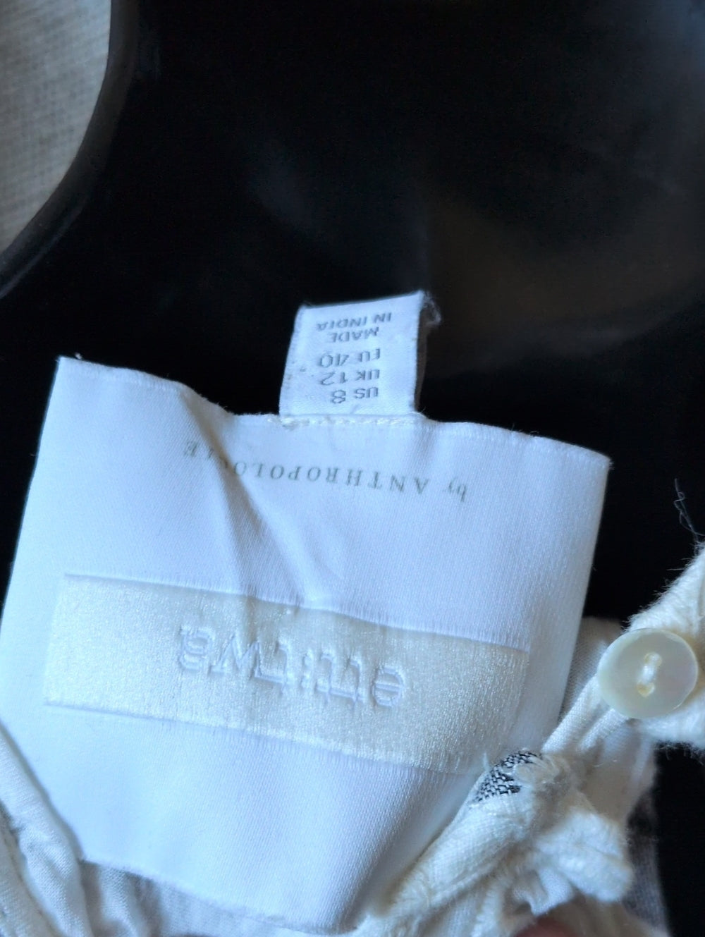 Anthropologie Ett:twa Striped Eyelet Romper size US 8.