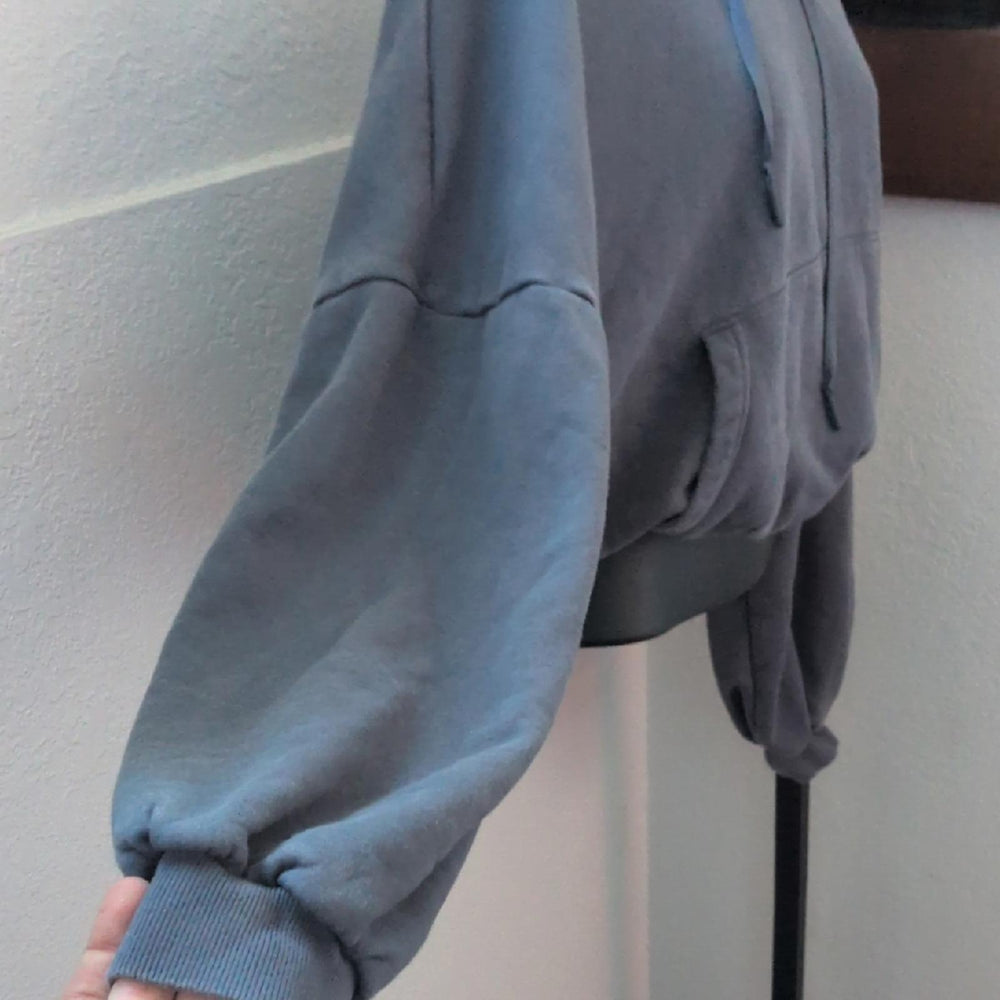 Women's Cropped Pop Flex Hoodie In Blue Gray  - Extra Small/Extra Extra Sm