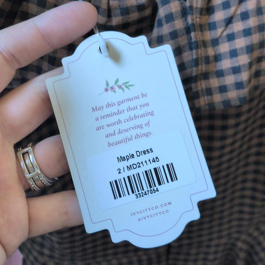 Ivy City Co Maple Plaid Dress - US 2