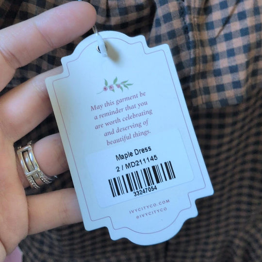 Ivy City Co Maple Plaid Dress - US 2