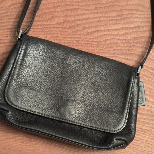 Vintage Coach Hudson Flap Pebble Leather Bag