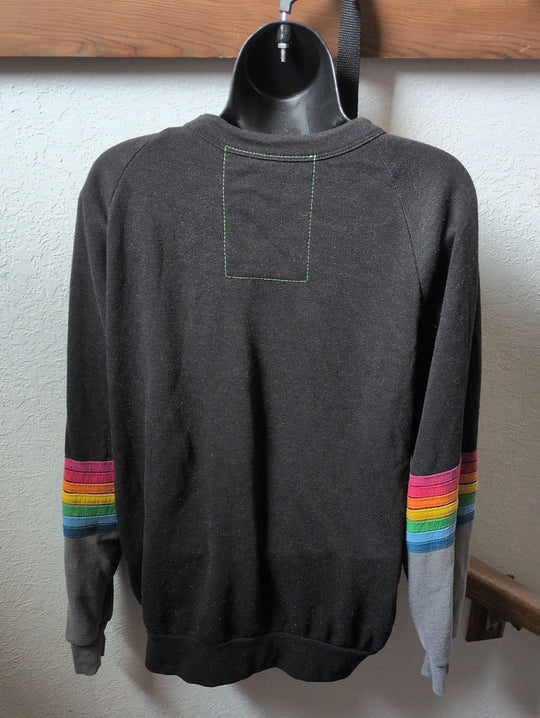 Aviator Nation Rainbow Stitch Crew Sweatshirt - M