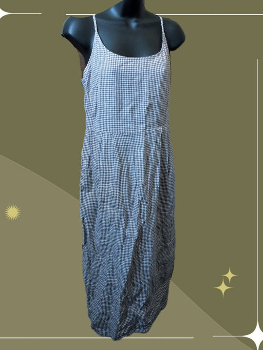 Quince 100% European Linen Scoop Neck Midi Dress size s