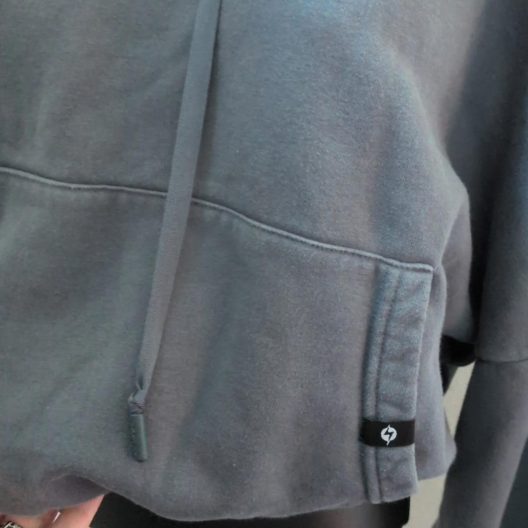 Women's Cropped Pop Flex Hoodie In Blue Gray  - Extra Small/Extra Extra Sm