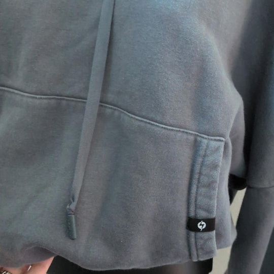 Women's Cropped Pop Flex Hoodie In Blue Gray  - Extra Small/Extra Extra Sm