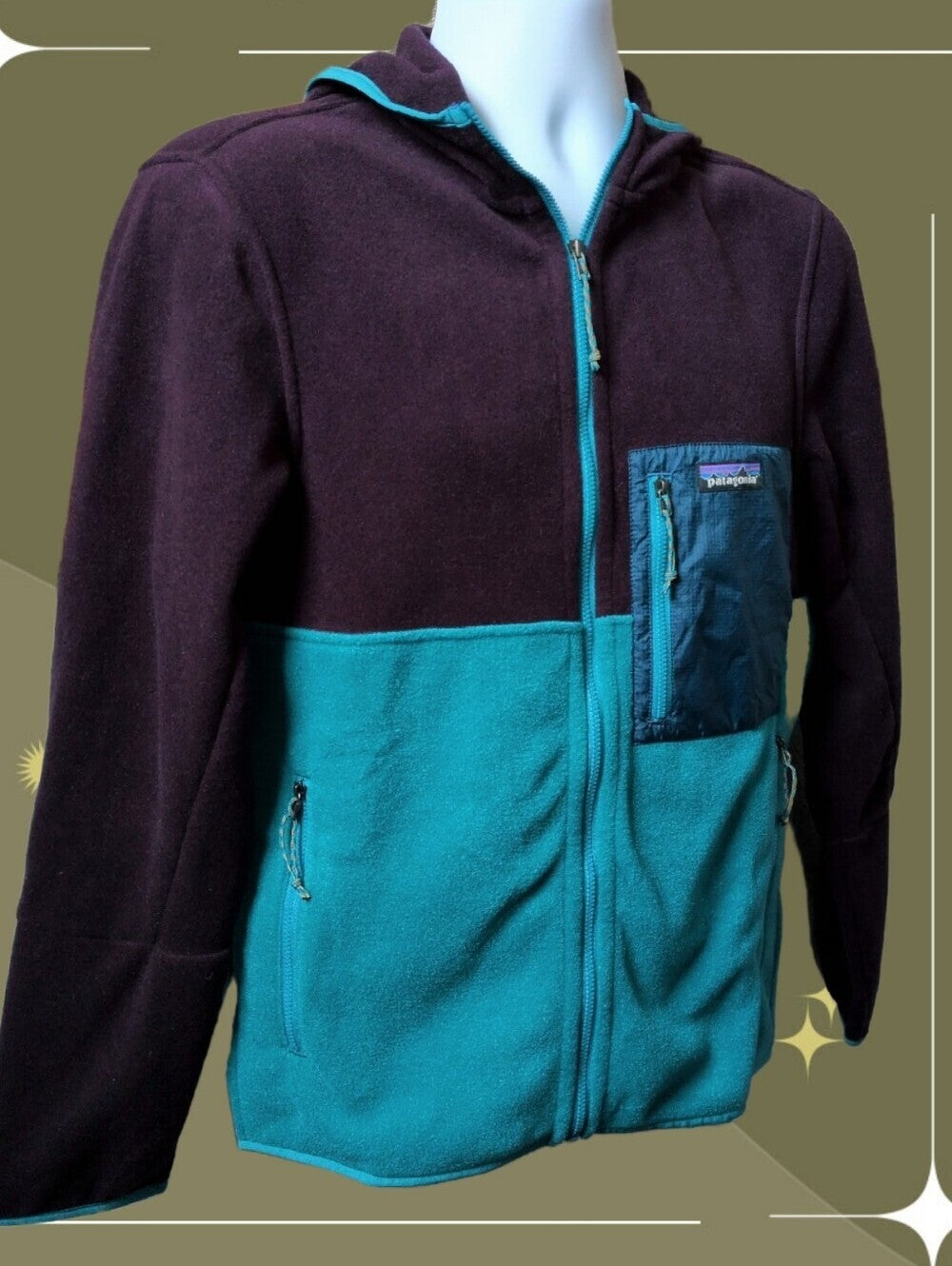 Mens Patagonia Microdini Zip Up Fleece Hoodie - S