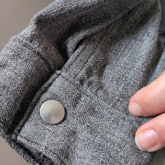 non SSENSE Exclusive Black &Gray Raglan Denim Jacket By Nonfiction - Medium