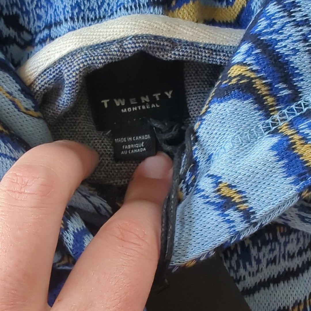 Twenty Montreal Crystal Azurite Hyper Reality Knit hoodie Atlantic Blue - Medium