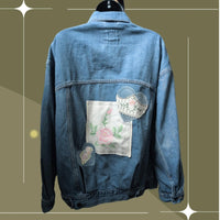 Upcycled By Unpacka Vintage Levis Jean Jacket With Embroidery - Xs/S