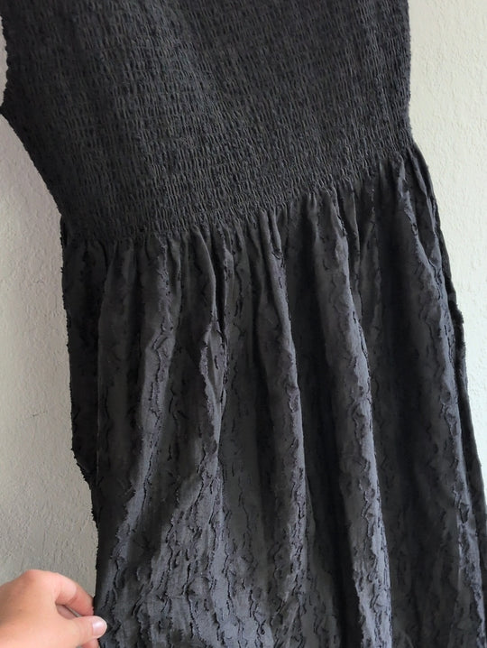 Hill House The Cosima Nap Dress In Black Fil Coupe- 4XL