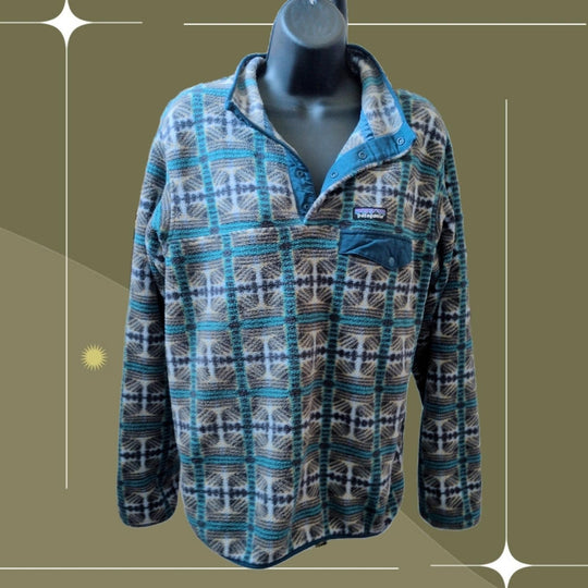 Patagonia Synchilla Sweater In Snow Beam Pale Periwinkle - Medium