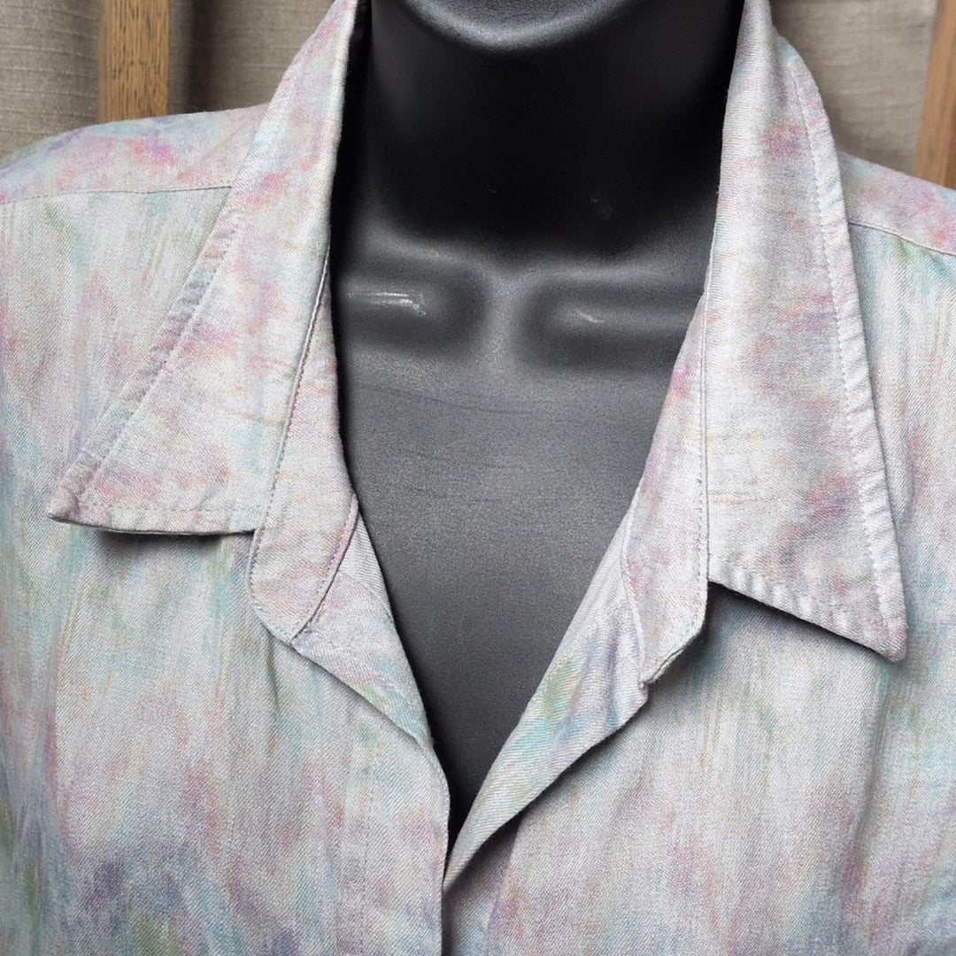 Billy T Colorburst Button Down Linen Shirt - Medium