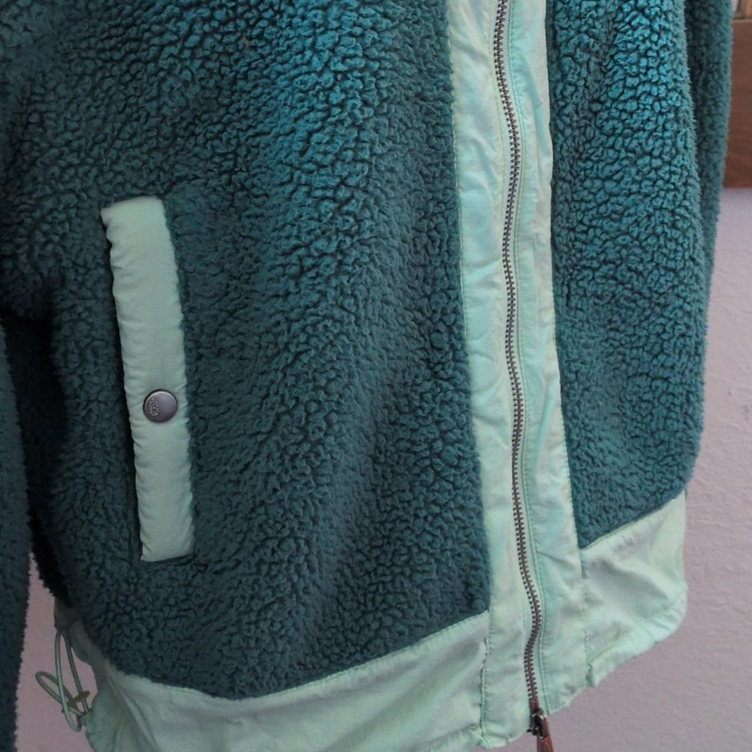 Free People Movement Courtside Fleece Zip Up In Botanical Combo - Small