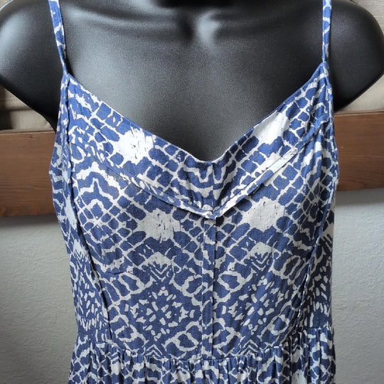 Betsy Johnson Tiered Linen Blend Maxi Dress