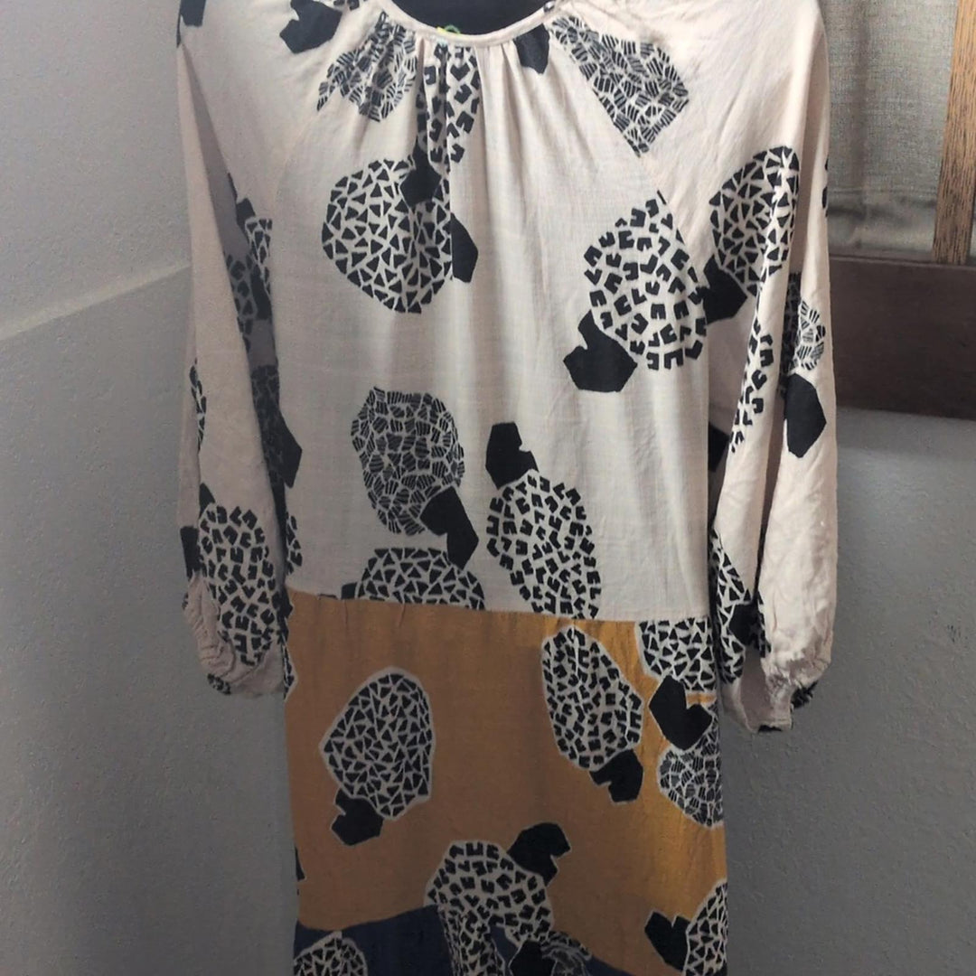 Farm Brazil Multicolor Cashew Patch Colorblock Dress - Large