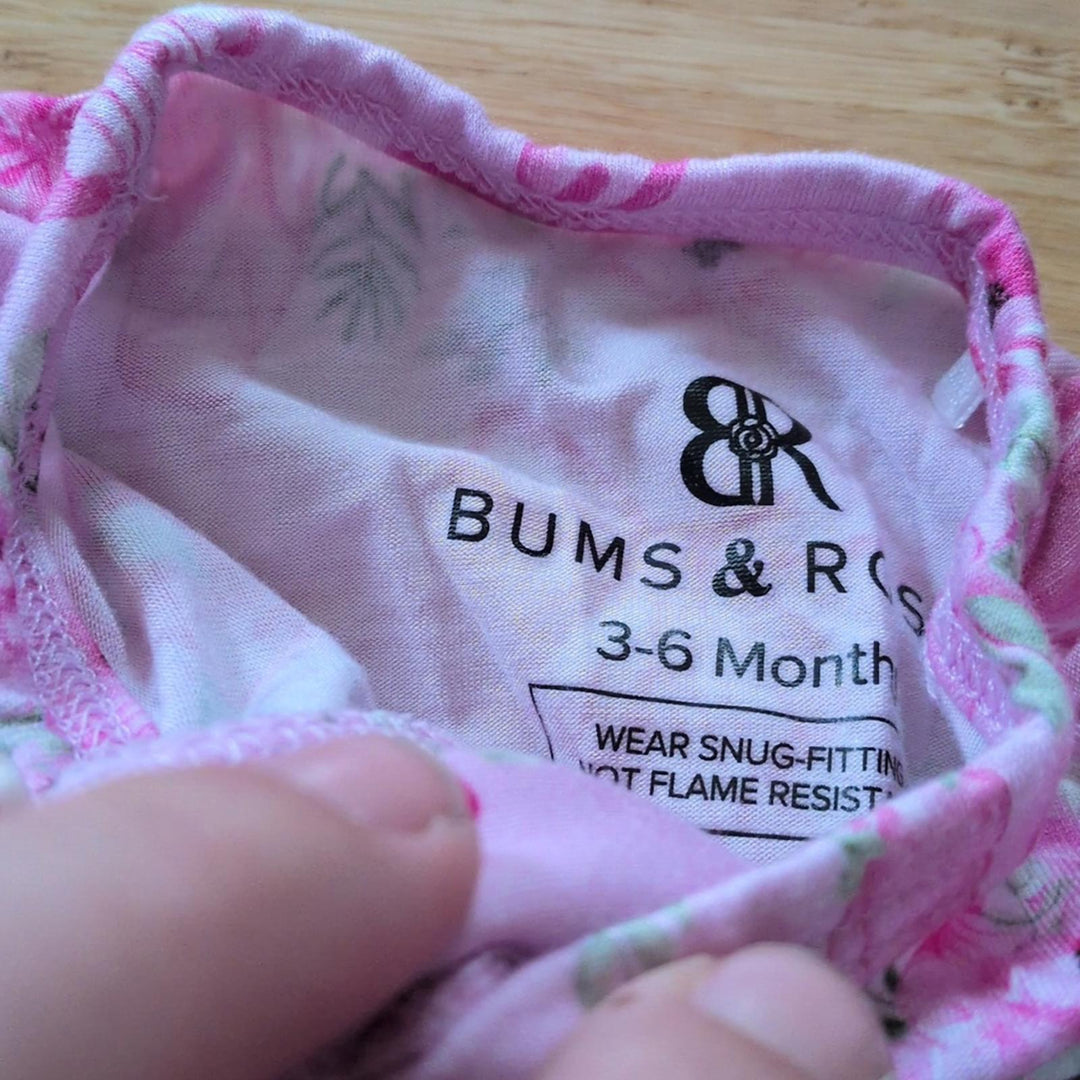 Bums And Roses Ballet Footie Size 3-6 Months