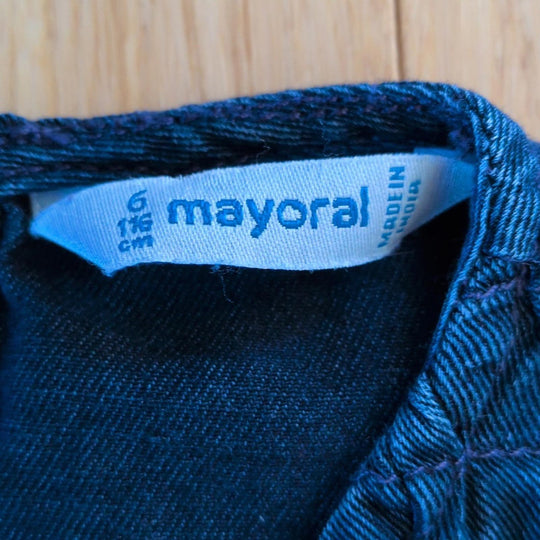 Mayoral Denim Long Sleeve Dress - Girls 6