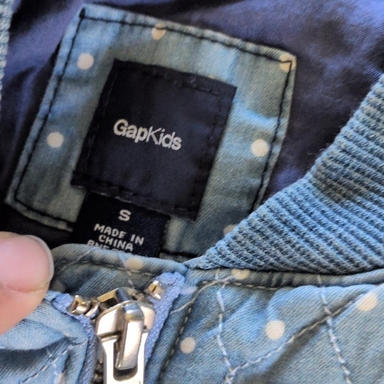 Gap Kids Quilted Dot Denim Jacket - Small