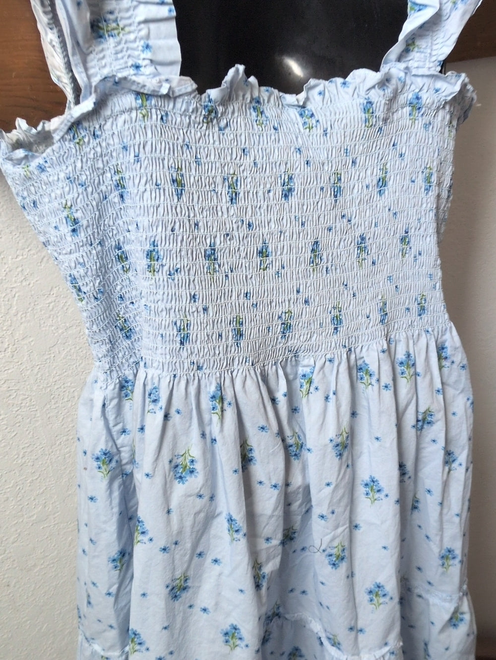 Hill House Home Ellie Nap Dress In Ditsy Blue Floral Size XL