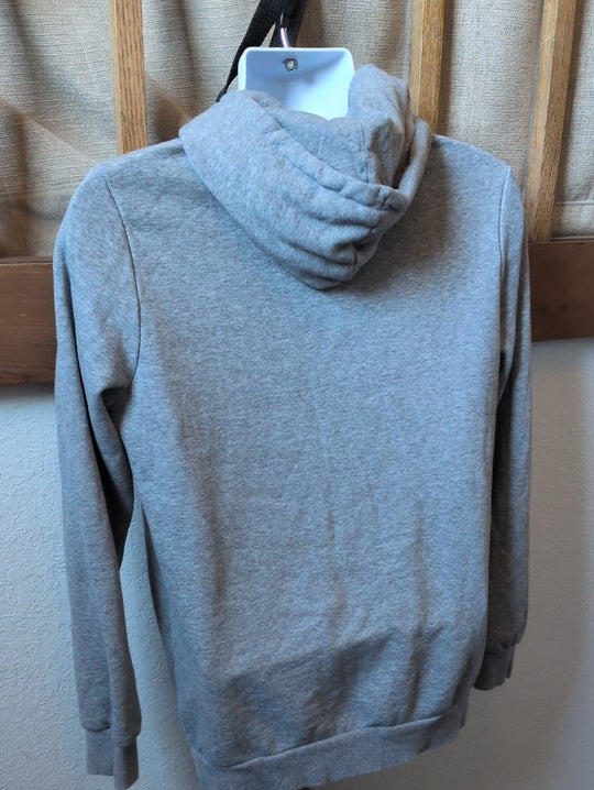 PUMA BMW M Motorsport Essentials Fleece Hoodie in medium heather gray- small