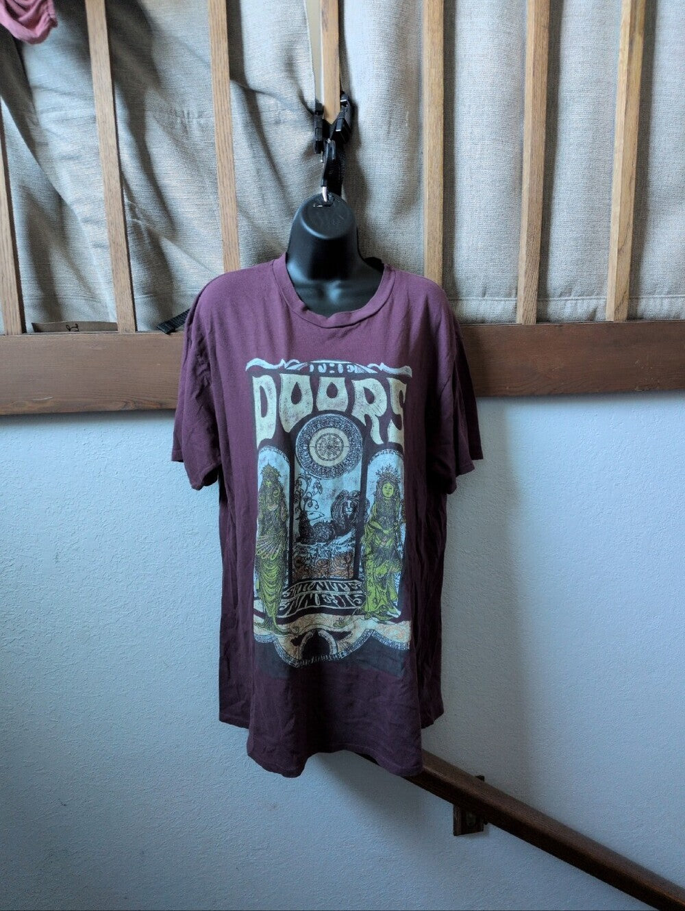 Rare Daydreamer X free People The Doors Long Mauve Tee Dress Size M