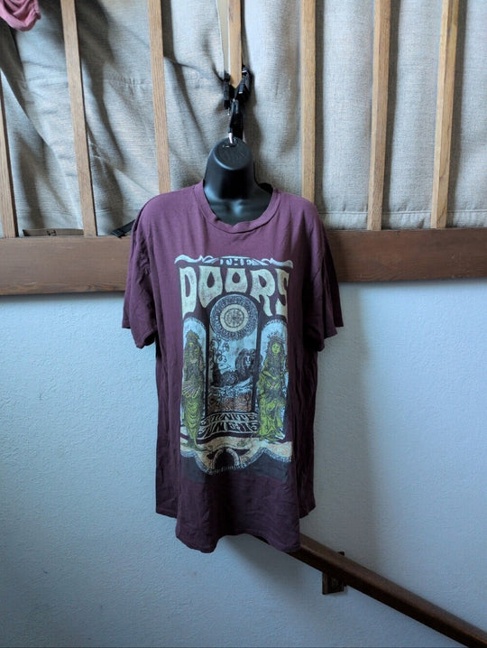 Rare Daydreamer X free People The Doors Long Mauve Tee Dress Size M