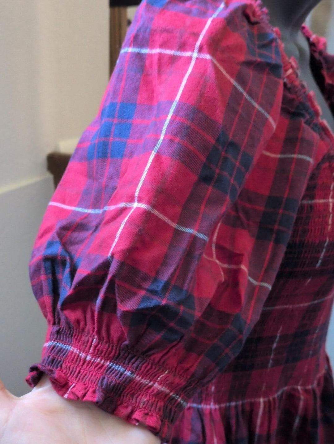 Hill House Home Louisa Nap Dress In Cherry Tartan Size Est. S / XS