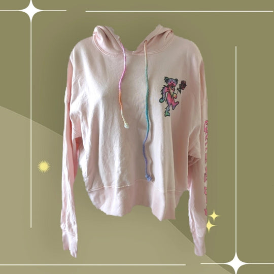 Daydreamer Grateful Dead Cropped Hoodie Sweater  - Medium