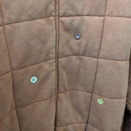 Free People Dolman Knit Jacket With Embroidered Flowers - L/ XL