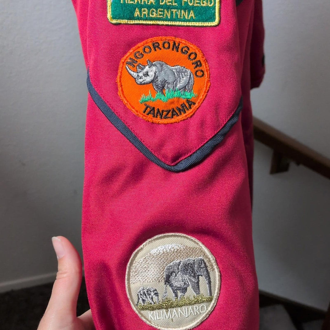 Vintage Antartica, Australia, new Zealand, And Africa Cruise Jacket With Patches - Medium