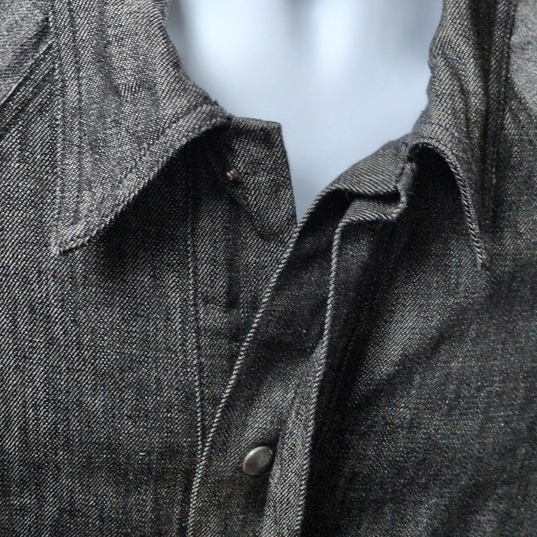 non SSENSE Exclusive Black &Gray Raglan Denim Jacket By Nonfiction - Medium