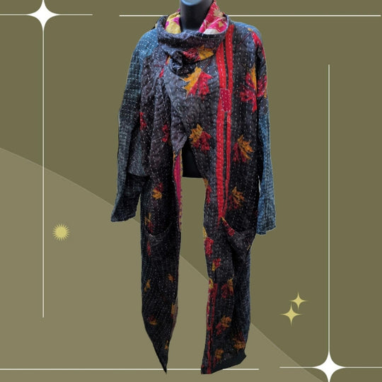 Kantha Bae Cowl Split Pullover - One Size