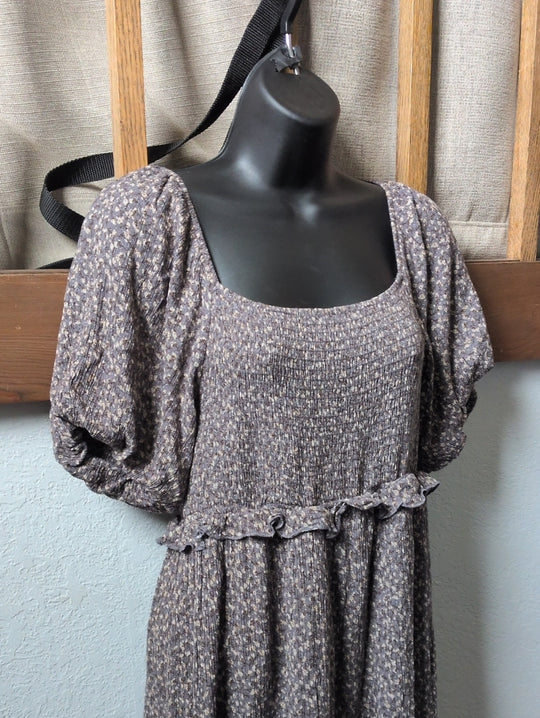 Neuflora Emory Dress In Grey Floral Size M