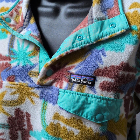 Patagonia Aztec Trees Print Synchilla - XS