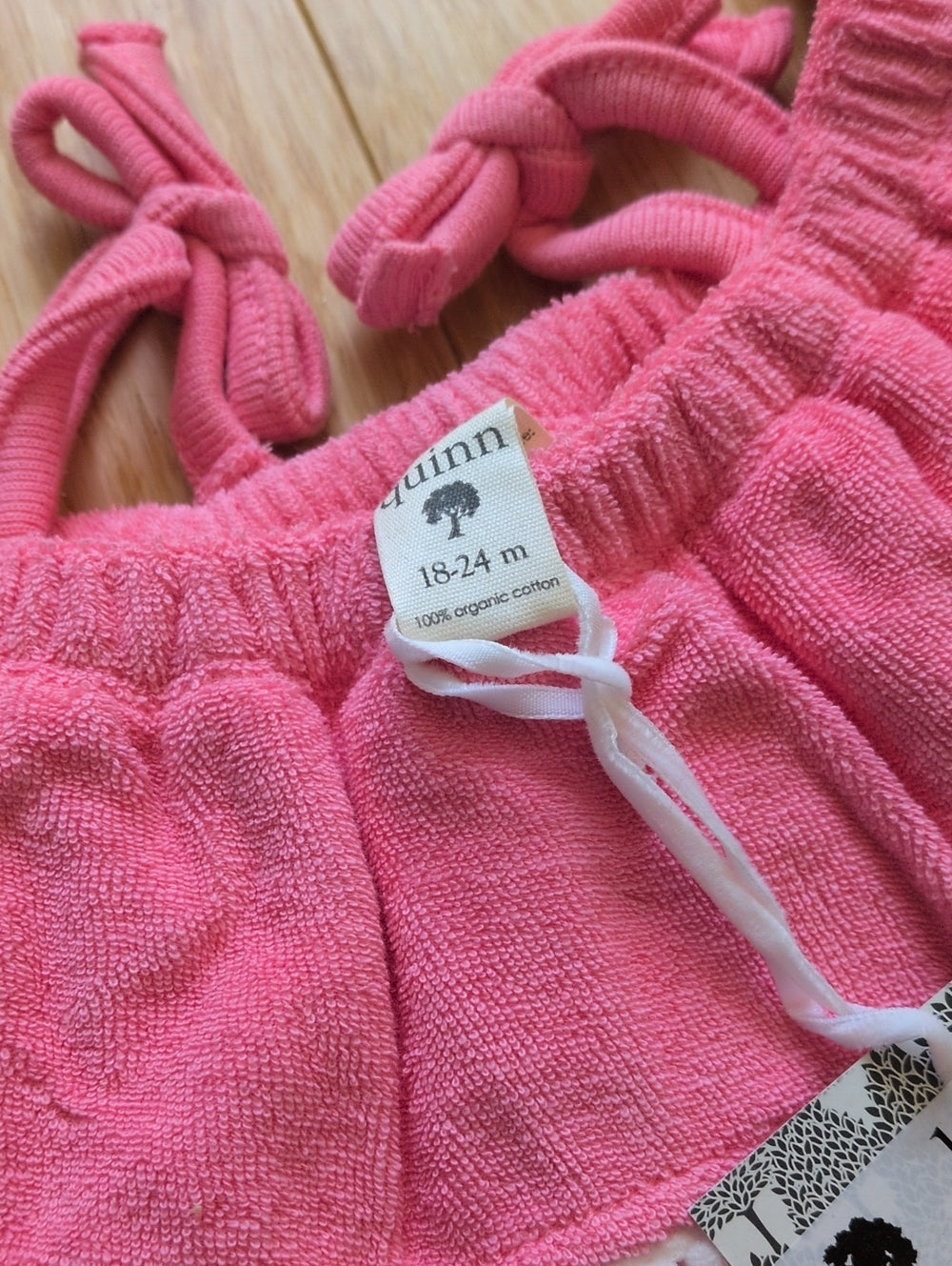 Kate Quinn Off Shoulder Ruffle Tunic Cover Up Size 18-24 Mo In Tropical Pink