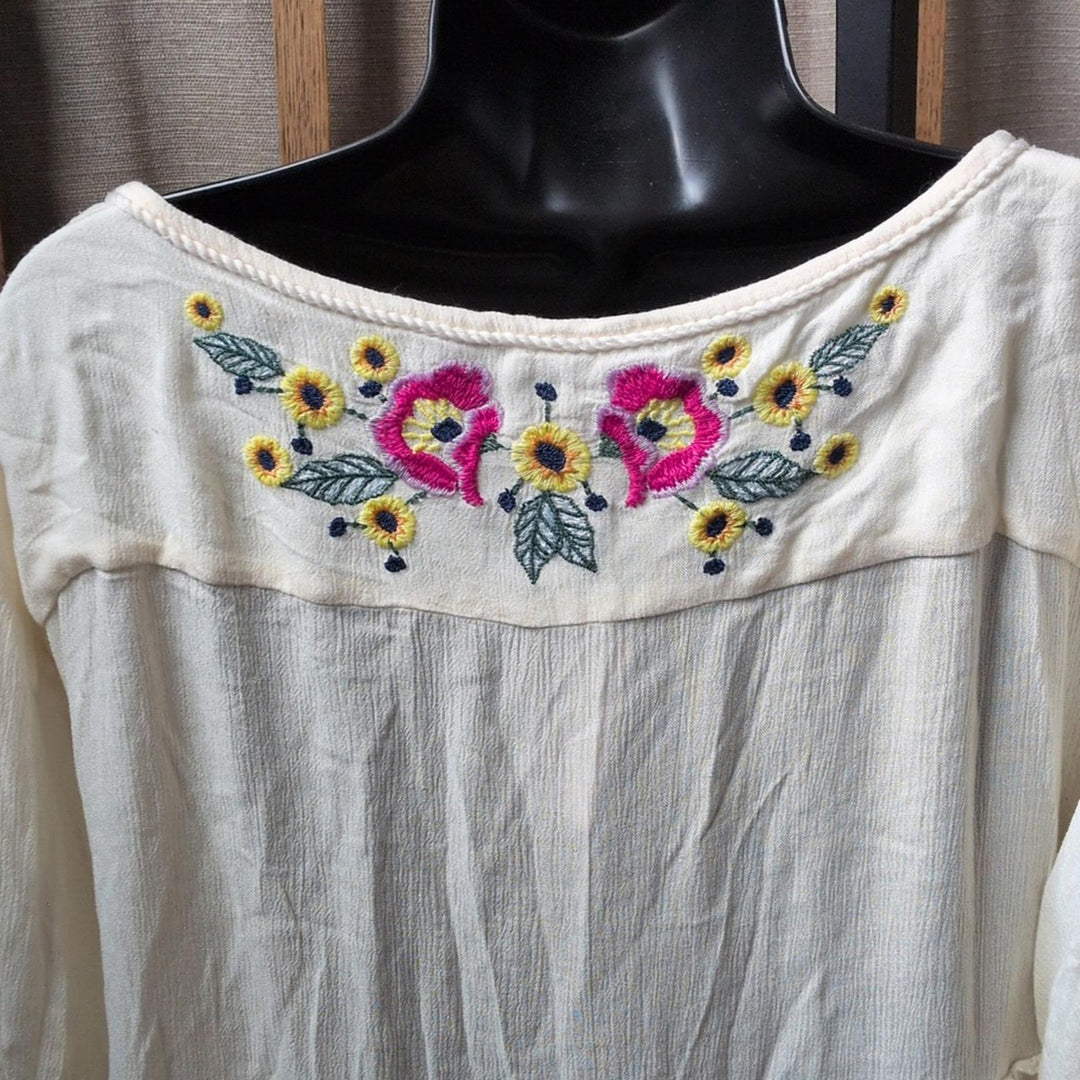 Free People Spell On You Embroidered Mini Dress - XS