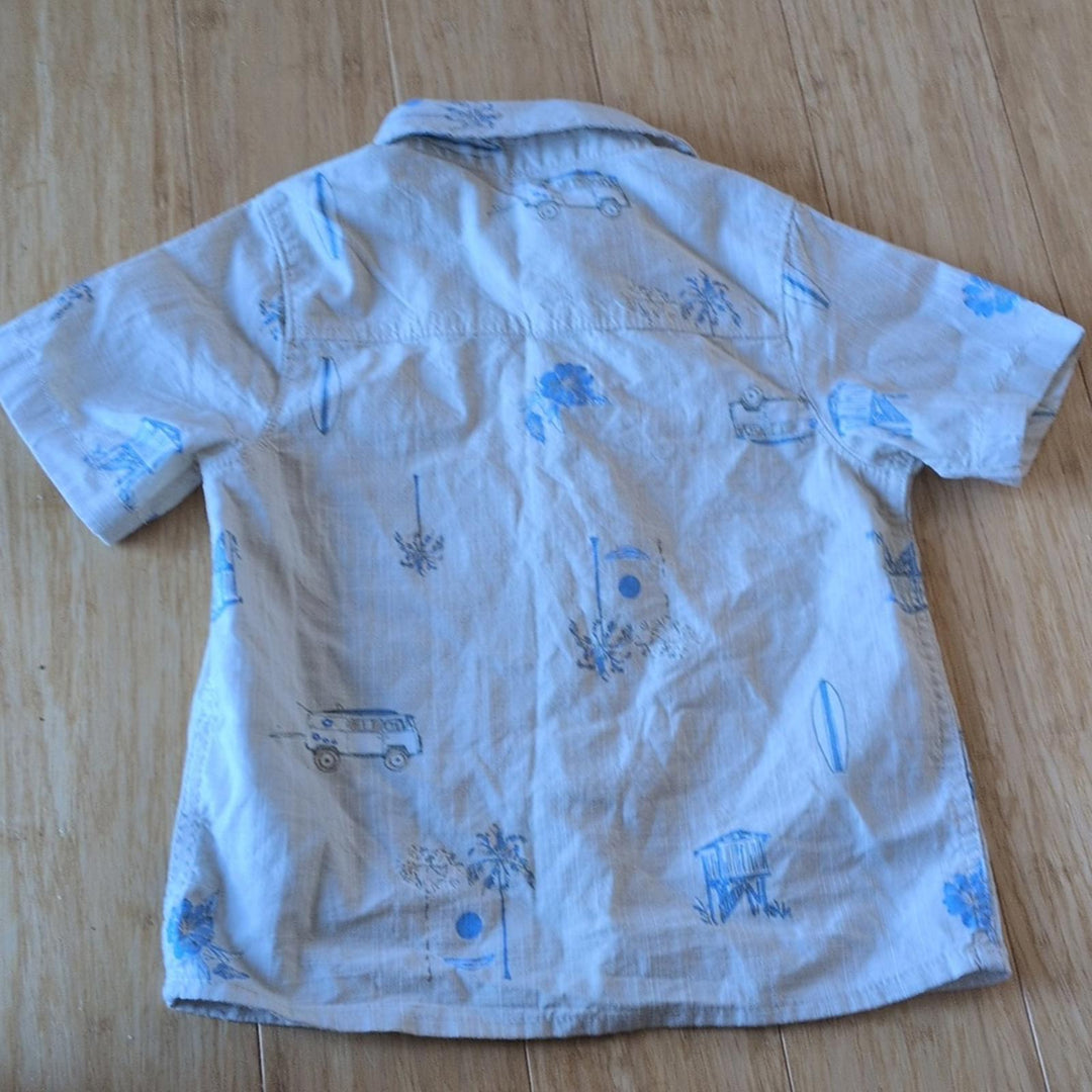 Oshkosh Boys Button Down Surf Shirt 24 Mo