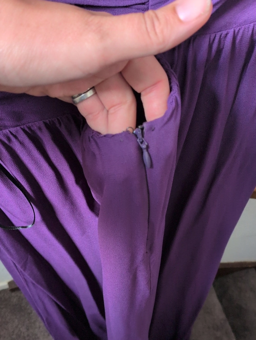 Reformation Andee Dress in "Raisin" deep purple size 10