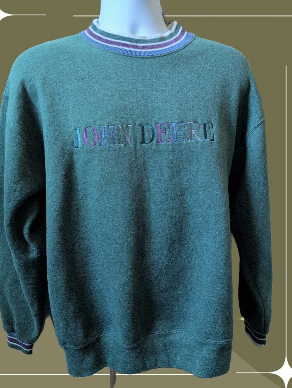 Vintage John Deere Crew Sweatshirt Size L