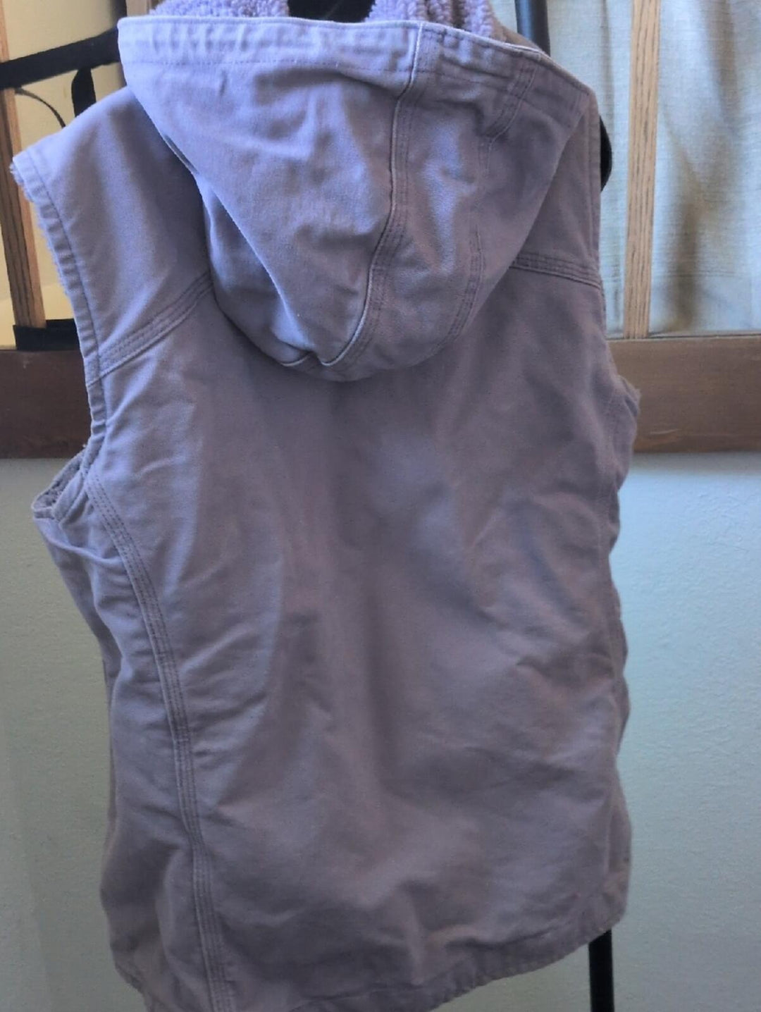 Lavender Rare Carhartt Sherpa Duck Vest With Hood - Large