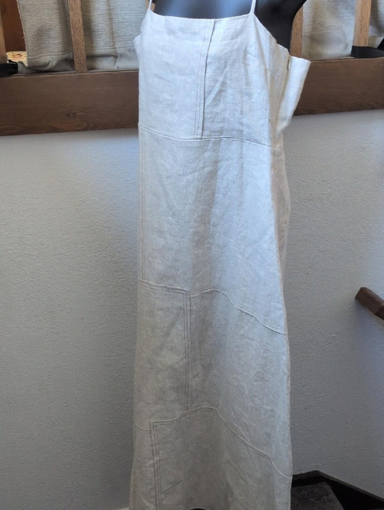Dissh Catie Linen Natural Patchwork Dress - US 8