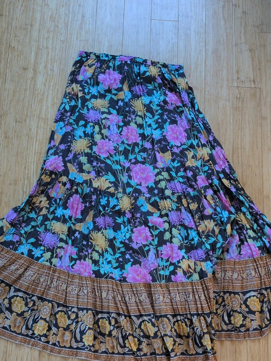 Spell Butterfly boho Midi Skirt in Firefly - Large