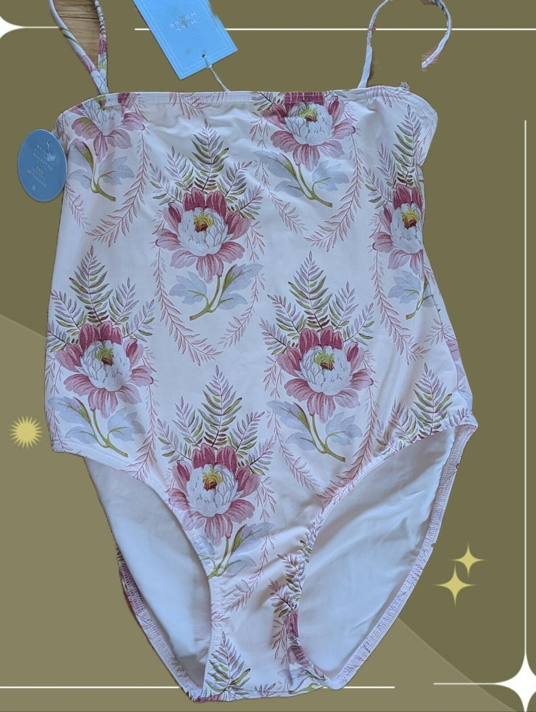 Hill House Giana One Piece Swimsuit In Paradise Floral - XL